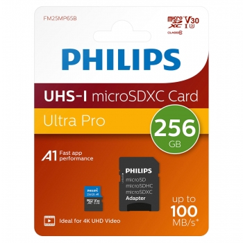 Tarjeta MicroSDXC Philips Ultra Pro Class 10 256GB + Adaptador