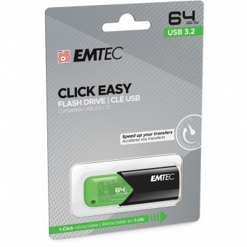 Memoria USB Emtec Click Easy 64GB - Verde