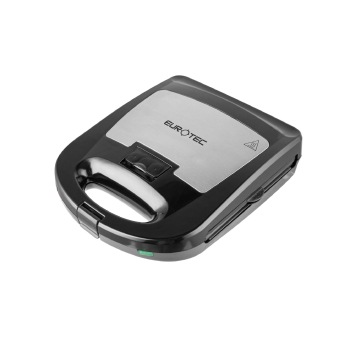 Sandwichera Eurtoec CD2501, 1300 W, Placas Antiadherentes - Negro