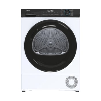 Secadora Bomba de Calor Haier, 10 kg,15 Programas, Clase E, Blanco HA HD100-A2939E-IB