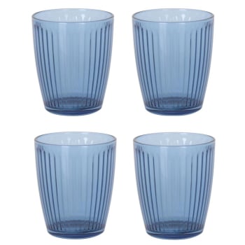 Set de 4 Vasos de Vidrio 34 cl LAV Hestia - Azul