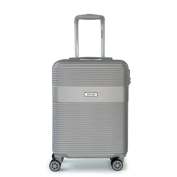 Maleta Mediana Trolley Rigida, 66x43x26 cm, Doble rueda,  Voyan Super Light, Gris