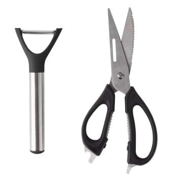 Set de 2 Utensilios de cocina tijeras + pelador MASTERPRO Maestro