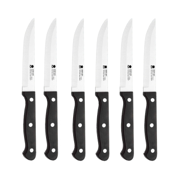 Set de 6 Cuchillos Chuleteros de Acero Inoxidable MASTERPRO Maestro