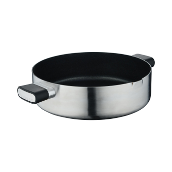 Cacerola Baja Masterpro Maestro, 7L, Acero Inoxidable, Apta Inducción