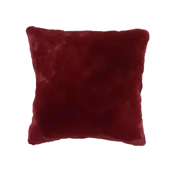 Cojín Pelo Ecológico y Terciopelo ALO HOME 45x45 cm Granate
