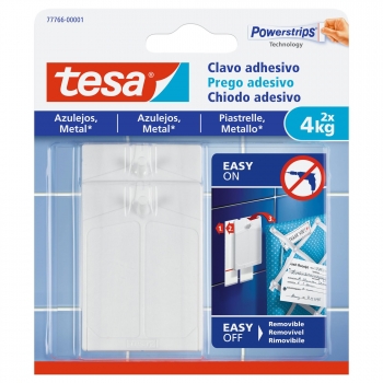 Clavos Adhesivos hasta 2x4 kg para Azulejos Tesa Powerstrips