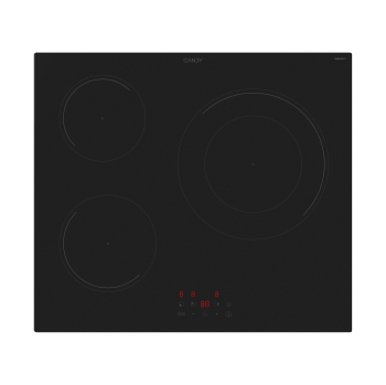 Placa de Inducción Candy CI633CBB1, 7200 W, 60 cm, 3 Zonas de Cocción, 9 Niveles de Potencia 