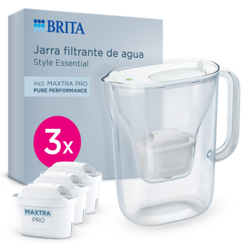 Pack Jarra de agua 3.6L con filtro BRITA Style Essential XL 1  Filtro