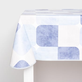 Mantel Ribeteado Impermeable 140x140 cm Azul