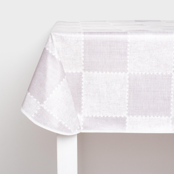 Mantel Ribeteado Impermeable 140x140 cm Beige