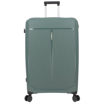 Maleta Grande Trolley Rigida, 76x50,70x30 cm, 8 ruedas, Candado TSA, Totto Ritmo, Verde