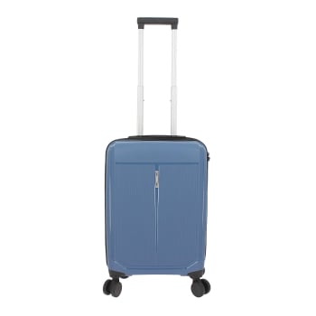 Maleta de Cabina Trolley Rigida, 57x39,50x21,50 cm, 8 ruedas, Candado TSA,  Totto Ritmo, Azul