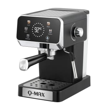 Cafetera Expresso Q-Max 2945X, 1,3 L - Negro y Acero inoxidable