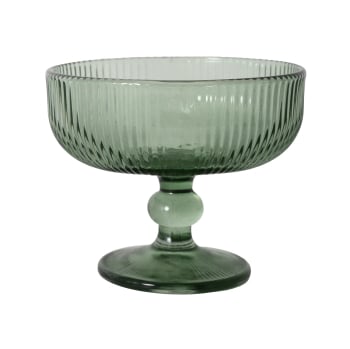 Copa Helado de Vidrio Líneas 33 cl - Verde