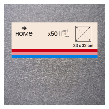 Servilletas de papel 2 capas 33x32 cm CARREFOUR HOME 50 unid. - Negra