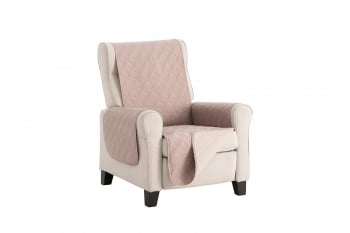 Cubre Sofá 1 Plaza Acolchado Reversible 55x200 cm FUNDABEL Lisboa Beige