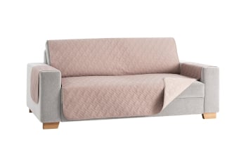 Cubre Sofá 2 Plazas Acolchado Reversible 110x200 cm FUNDABEL Lisboa Beige
