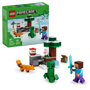 LEGO Minecraft La Aventura de Steve en la Taiga, Juguete de construcción +6 años - 21583