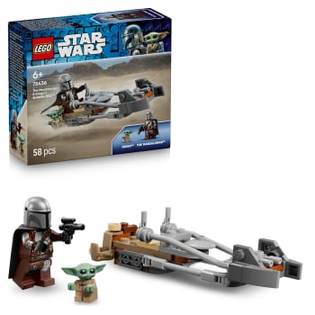 LEGO Star Wars Moto Speeder del Mandaloriano y Grogu, Juguete de construcción +6 años - 75436