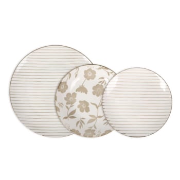 Vajilla de Porcelana de 12 pzas ALFARES DE SANTA CLARA Felicity