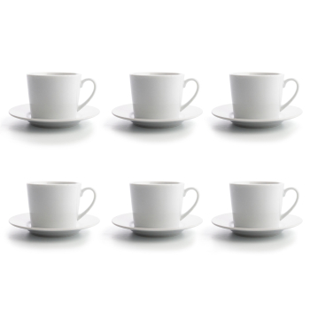 Set de 6 Tazas Café de 20 cl QUID con platillo