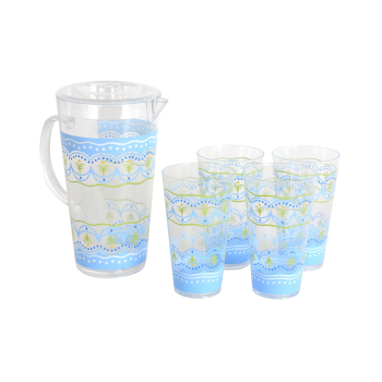 Pack Jarra de agua 2L Goa con 4 Vasos 0,6L