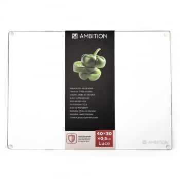 Tabla de Cortar de Vidrio Templado 40x30x0,5 cm AMBITION Luce
