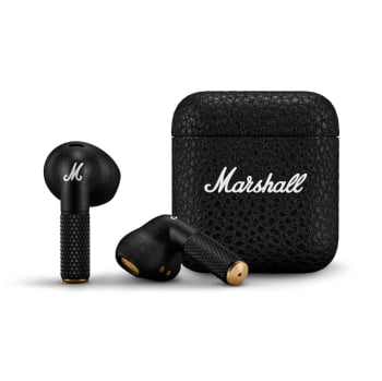 Auriculares True Wireless – Marshall Minor IV, +30h, Estuche de Carga, Black