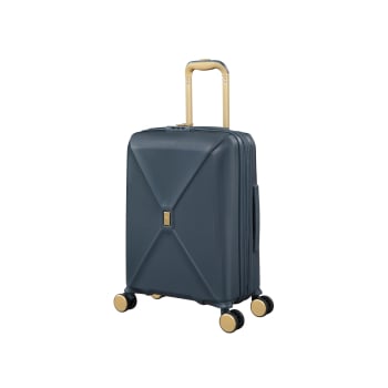 Maleta de Cabina Trolley Rígida 55x38,5x23 cm, 8 ruedas, Candado TSA, IT Statue, Expandible, Gris
