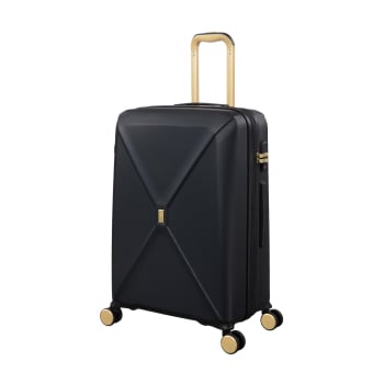Maleta Mediana Trolley Rígida 67,5x45,5x30 cm, 8 ruedas, Candado TSA, IT Statue, Expandible, Negro