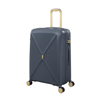 Maleta Mediana Trolley Rígida 67,5x45,5x30 cm, 8 ruedas, Candado TSA, IT Statue, Expandible, Gris