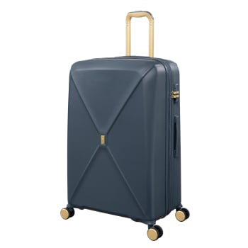 Maleta Grande Trolley Rígida 77,5x51x34 cm, 8 ruedas, Candado TSA, IT Statue, Expandible, Gris