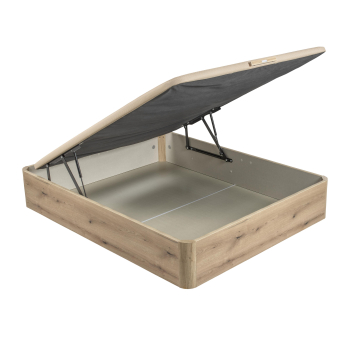 Canapé Abatible 3D Madera Tapa Única Roble 120X190 cm PIKOLIN