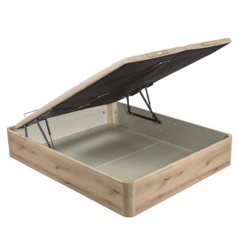 Canapé Abatible 3D Madera Tapa Doble Roble 180X190 cm PIKOLIN