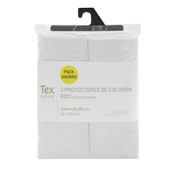 Pack 2 Protectores de Colchón Impermeable TEX BASIC Anape Blanco