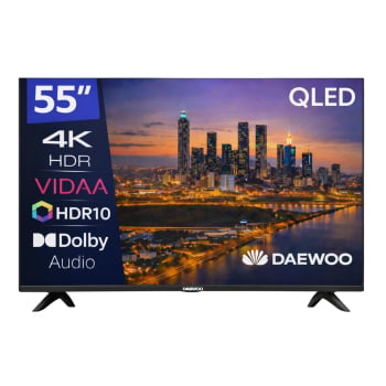 Smart TV QLED 55'' (139,7 cm) Daewoo 55VB56QV, 4K UHD, 50 Hz, HDR 10, Dolby audio