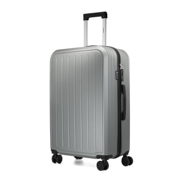 Maleta Mediana Trolley Rígida 63x40x27 cm, Doble Rueda, Benzi Super Light, Gris