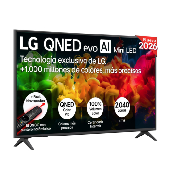 Smart TV QNED evo 50″ (127 cm) LG 50QNED8EB3F con IA, 4K MiniLED, 60 Hz, Procesador Inteligente a7 AI Processor 4K Gen9, Dolby Digital Plus, AI Sound Pro