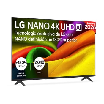 Smart TV NanoCell 65" (165,1 cm) LG 65NU8E0B3LA con IA, 4K UHD, 60 Hz, Procesador Inteligente a7 AI Processor 4K Gen9, Dolby Digital Plus, AI Sound Pro