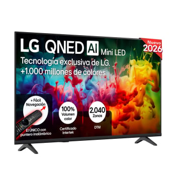 Smart TV QNED 43″ (109,22 cm) LG 43QNED7EB3C con IA, 4K MiniLED, 60 Hz, Procesador Inteligente a7 AI Processor 4K Gen9, Dolby Digital Plus, AI Sound Pro