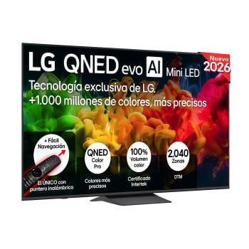 Smart TV QNED evo 75″ (190,5 cm)  LG 75QNED8EB3A con IA, 4K Mini LED, 60 Hz, Procesador Inteligente a7 AI Processor 4K Gen9, Dolby ATMOS Plus, AI Sound Pro