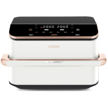 Freidora de Aire sin Aceite Cosiri Dual Blaze Twinfry, 2800 W, 10 L - Blanco