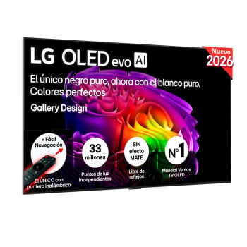 Smart TV OLED evo 65" (165,1 cm) LG OLED65G64LW con IA, 4K UHD, 165 Hz, Procesador Inteligente a11 AI Processor 4K Gen3, Dolby Atmos, a11 AI Sound Pro
