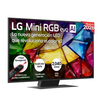 Smart TV Mini RGB evo 50″ (127 cm)  LG 50MRGB86B6A con IA, 4K UHD, 144 Hz, Procesador Inteligente a8 AI Processor 4K Gen3, Dolby ATMOS, a8 AI Sound Pro