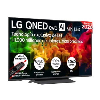 Smart TV QNED 55» (139,7 cm) LG 55QNED8EB3B , con IA integrada, 4K UHD, MiniLED, 60 Hz, a7 AI Processor 4K Gen9, HDR, Dolby Digital