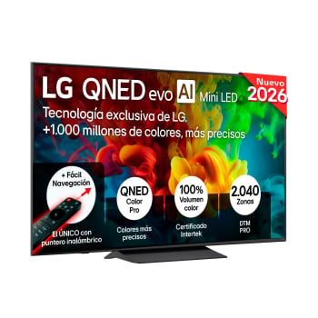 Smart TV QNED 65″ (165,1 cm) LG 65QNED83B6A, 4K UHD, 144 Hz, Procesador Inteligente a8 AI Processor 4K Gen5, Dolby Digital Plus, AI Sound Pro