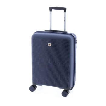 Maleta de Cabina Trolley Rigida, 55x40x20 cm, 4 ruedas, Candado TSA, John Travel Chroma, Capacidad 36 L, Azul