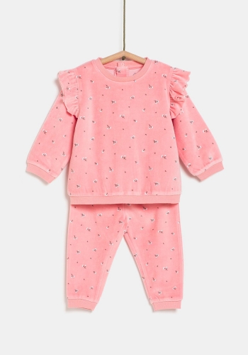 Pijama dos piezas terciopelo para Bebé TEX