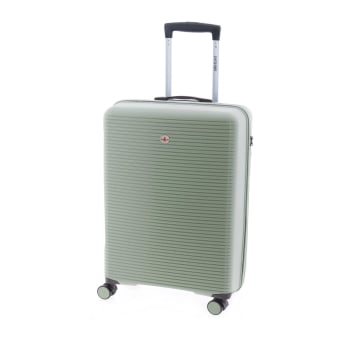Maleta de Cabina Trolley Rigida, 55x40x20 cm, 4 ruedas, Candado TSA, John Travel Chroma, Capacidad 36 L, Verde